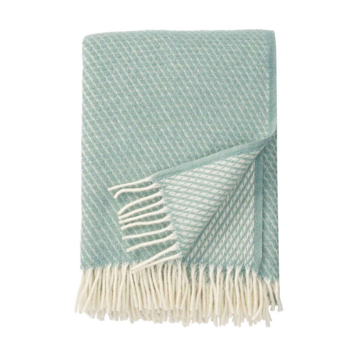 Jeté en laine d'agneau Velvet turquoise